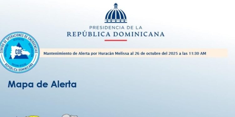 Huracán Melissa: 30 Provincias en Alerta Máxima del COE