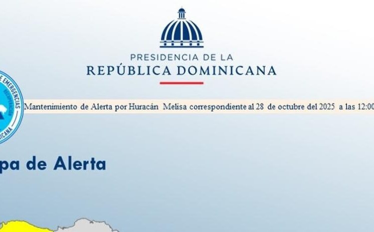 ¡Alerta Roja por Huracán Melissa! 4 provincias en emergencia, 19 bajo aviso