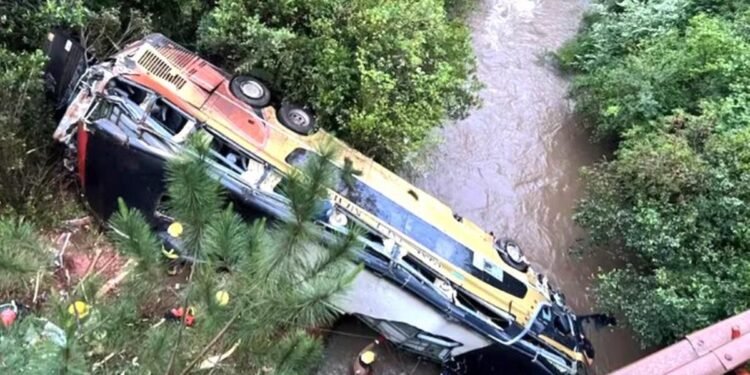 TRAGEDIA en Argentina: Ómnibus se desploma de puente, 8 muertos y varios heridos