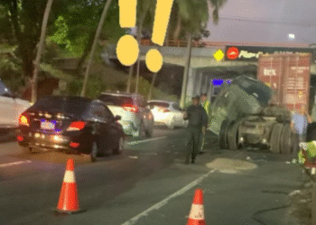 Caos vial en Santo Domingo: Reportan siniestro en Las Américas y camión varado en la 27 de Febrero