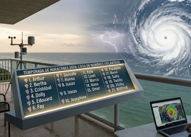 Lista oficial: estos son los nombres de los huracanes para la temporada 2026