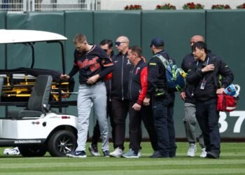 Austin Meadows fuera de la temporada tras un violento choque: sufre fractura de brazo