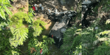 Tres heridos tras aparatoso accidente de vehículo de escolta en Maimón, Puerto Plata