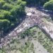 Impactante vista aérea revela la magnitud de las protestas contra el proyecto minero en San Juan